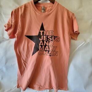 the Jesus and Mary Chain band t shirt  size small salmon